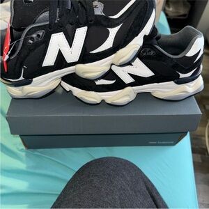 New Balance Black and White 9060 Shoes